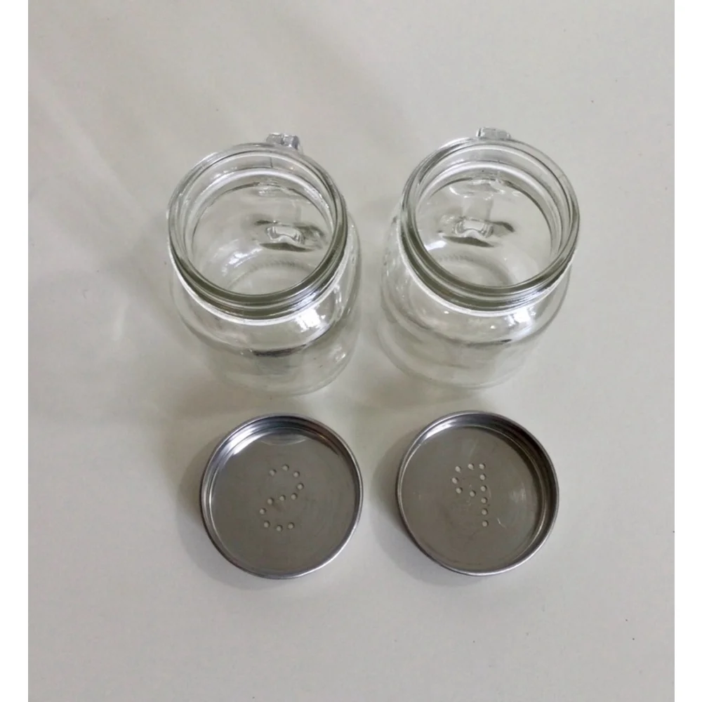Vintage Salt‎ and Pepper Shakers Clear Glass